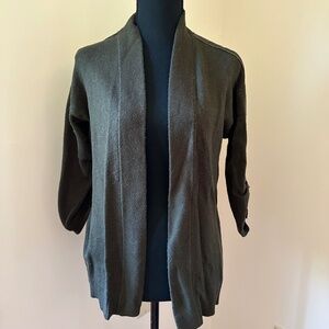 *WHITE HOUSE BLACK MARKET* Green Long Sleeve Open-Front Cardigan Size S